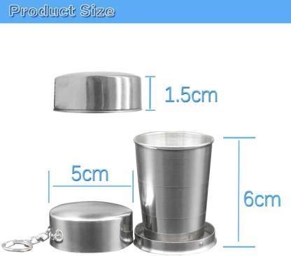 Stainless Steel Folding Travel Cup | Collapsible Camping Mug & Water Glass