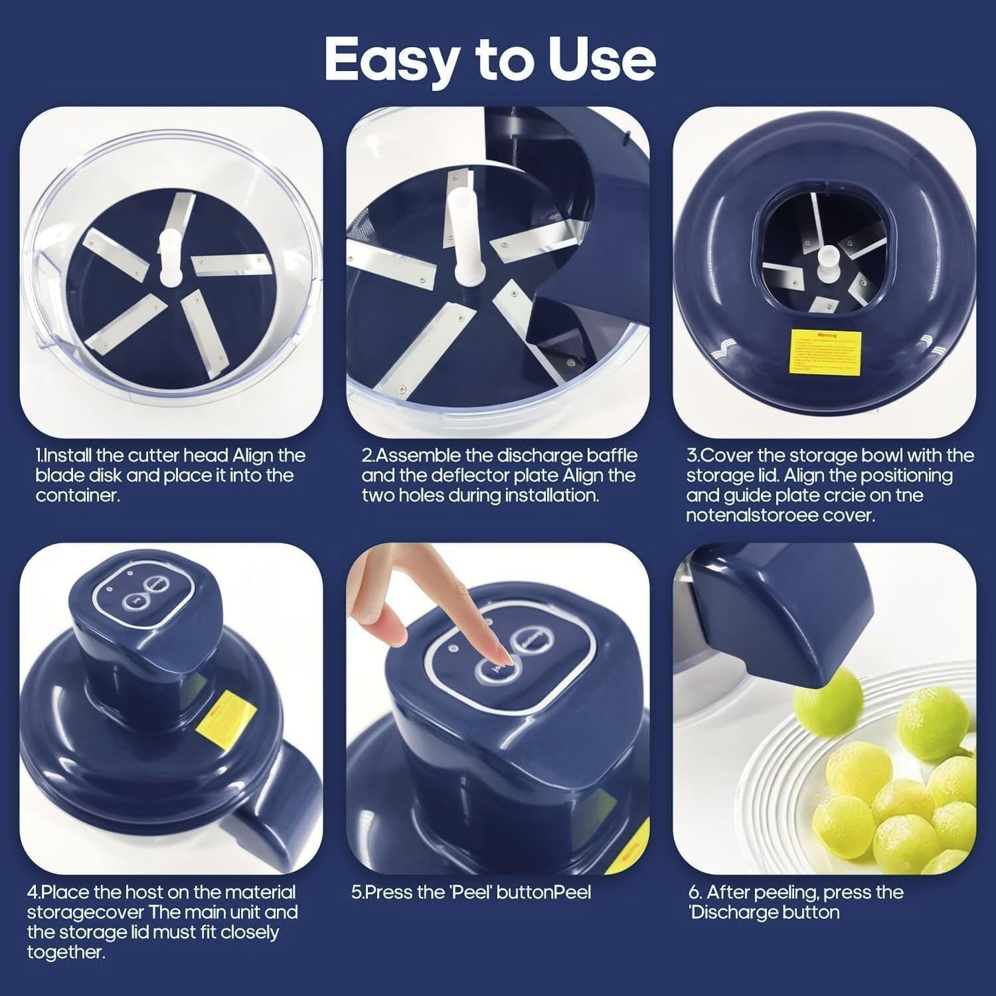 Electric Fruit & Vegetable Peeler | Automatic Garlic & Potato Peeling Machine