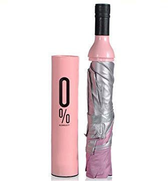 Bottle Shape Double Layer Umbrella | Windproof UV Protection Travel Umbrella (Pink)