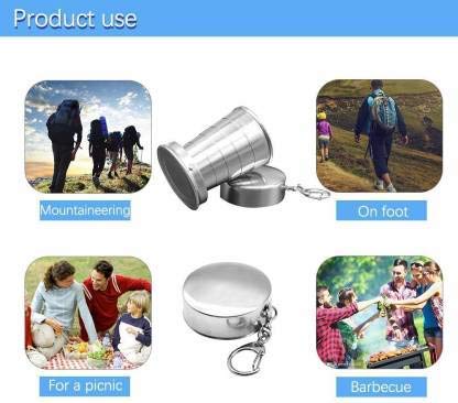 Stainless Steel Folding Travel Cup | Collapsible Camping Mug & Water Glass