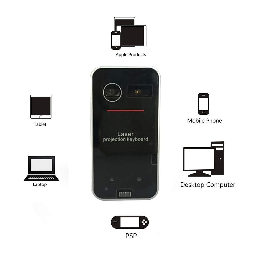 Wireless Laser Keyboard Projection Virtual Bluetooth Laser Keyboard for Smartphone Tablet PC Laptop