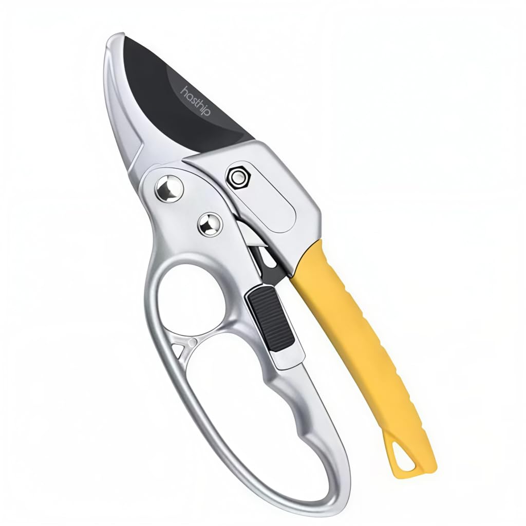Professional Stainless Steel Garden Pruning Scissors – Sharp Garden Shears with Safety Lock