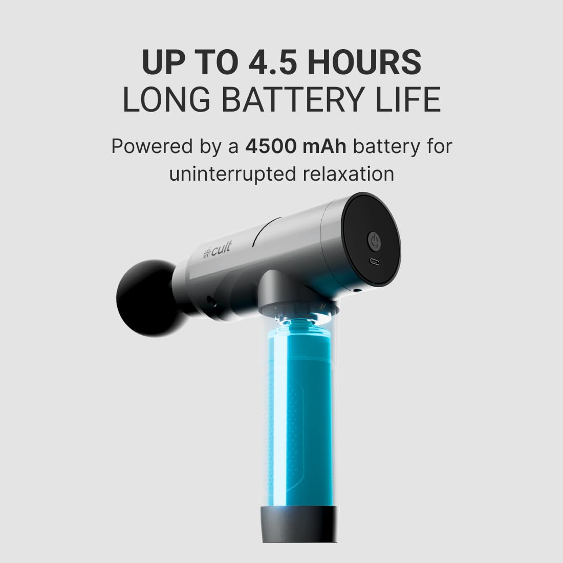 Deep Tissue Massage Gun | Rechargeable Whole Body Massager with 6 Speed Levels