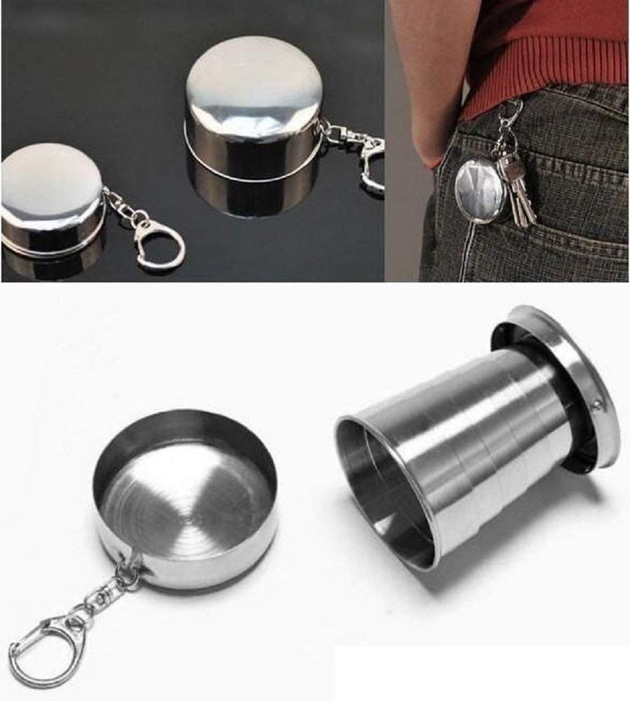 Stainless Steel Folding Travel Cup | Collapsible Camping Mug & Water Glass