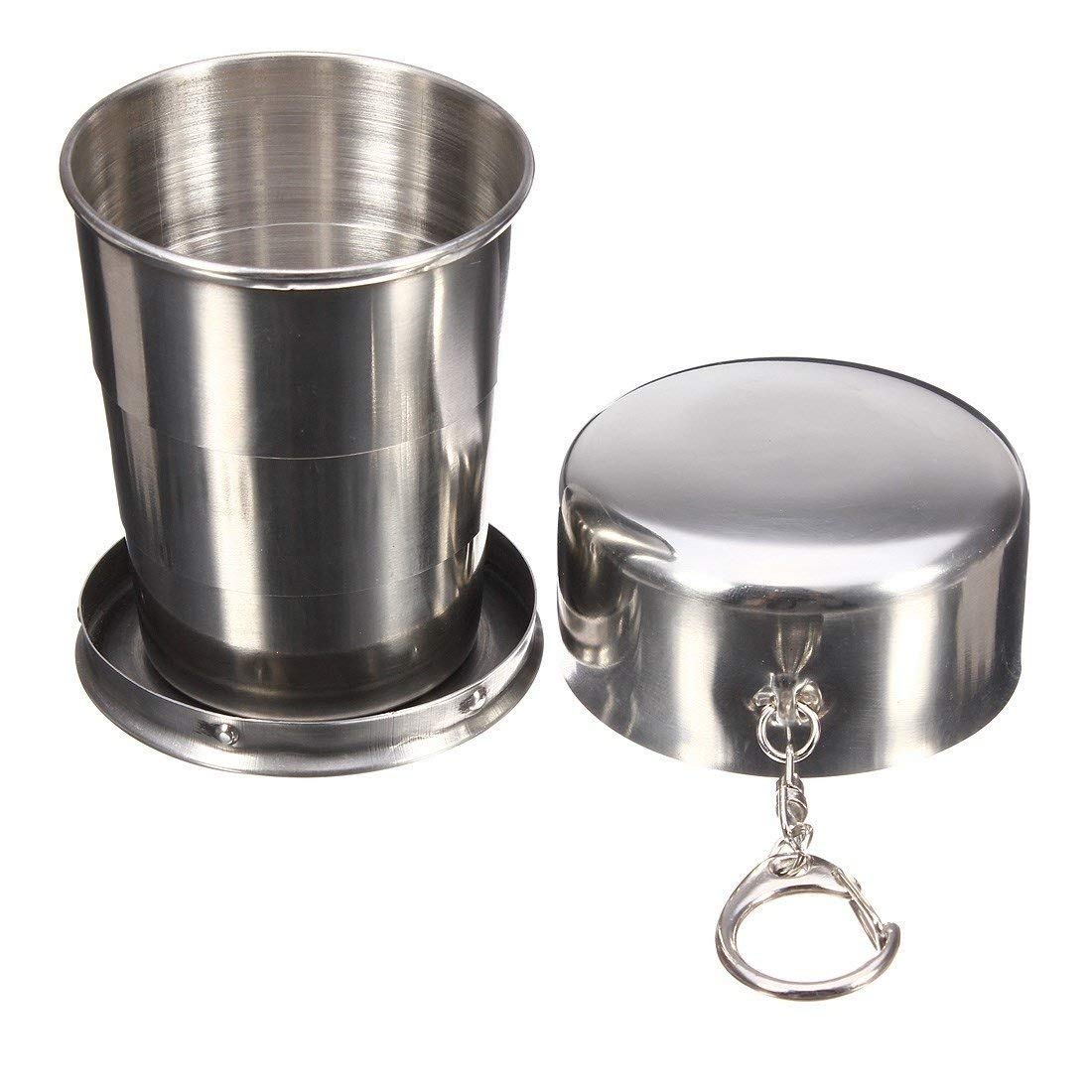 Stainless Steel Folding Travel Cup | Collapsible Camping Mug & Water Glass