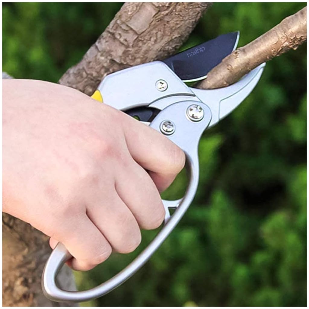 Professional Stainless Steel Garden Pruning Scissors – Sharp Garden Shears with Safety Lock