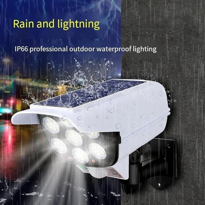77 LED Solar Motion Sensor Security Light – IP66 Waterproof Outdoor Spotlight with Remote Control