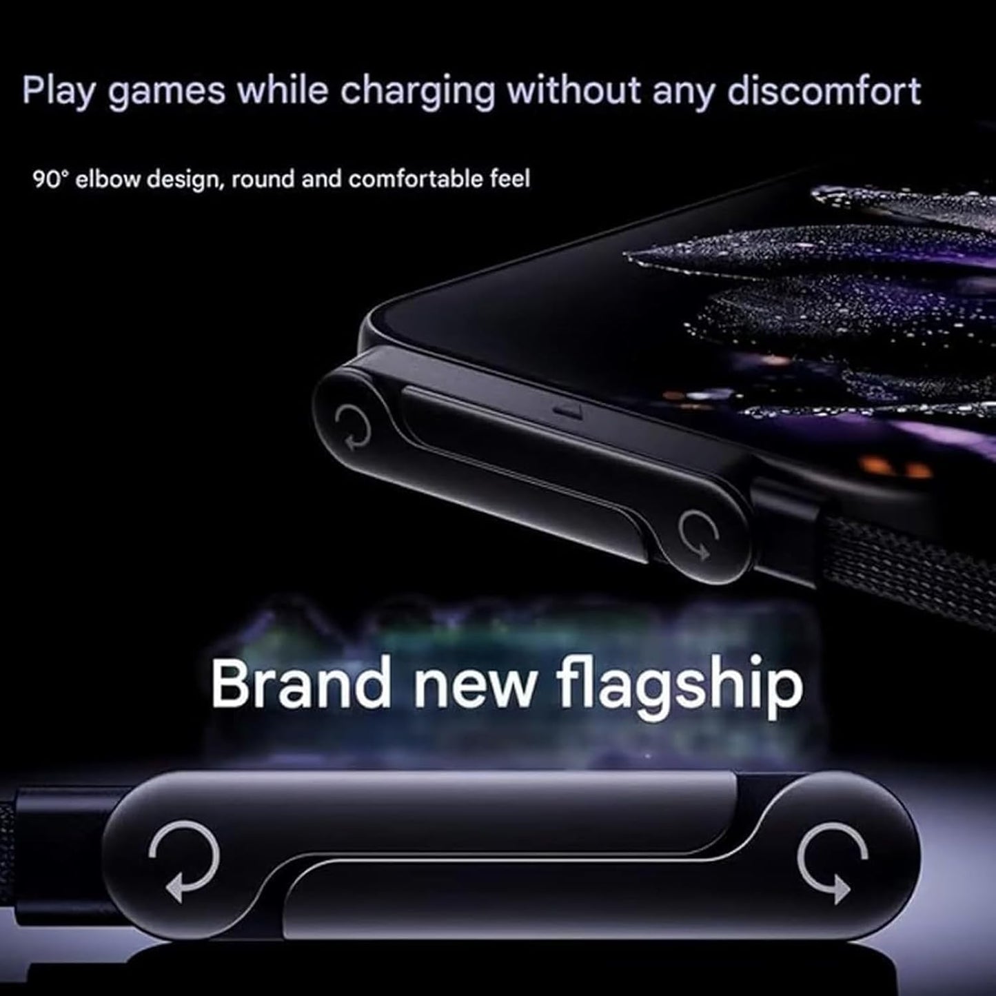 2-in-1 Fast Charging Cable with Built-in Phone Stand – 240W High-Speed Charger Cord