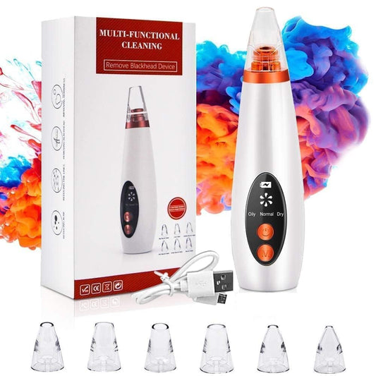 6-in-1 Blackhead Remover Vacuum | Electric Pore Cleaner & Acne Suction Tool (White) – CozyEdge