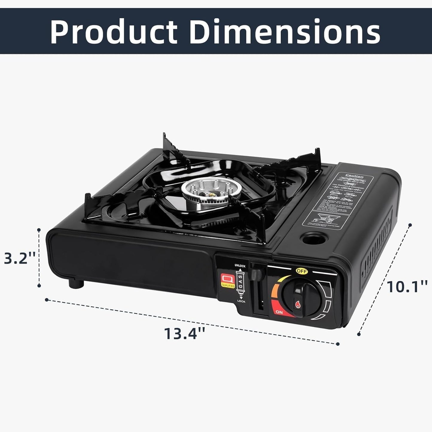 2-in-1 Portable Travel Gas Stove | Butane & LPG Camping Cooking Burner