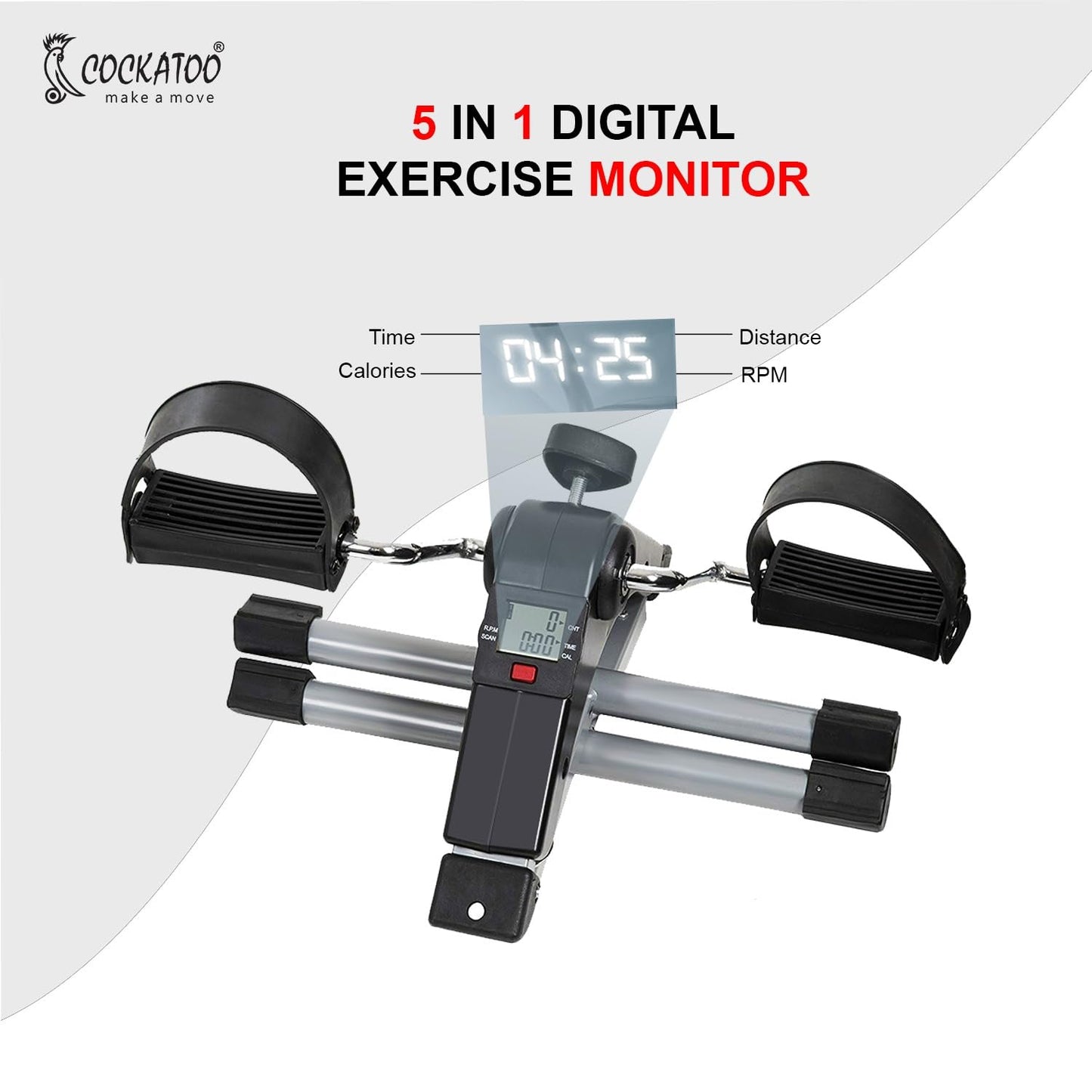Pedal Exercise Cycle with Handle | Home Fitness Trainer for Arms & Legs