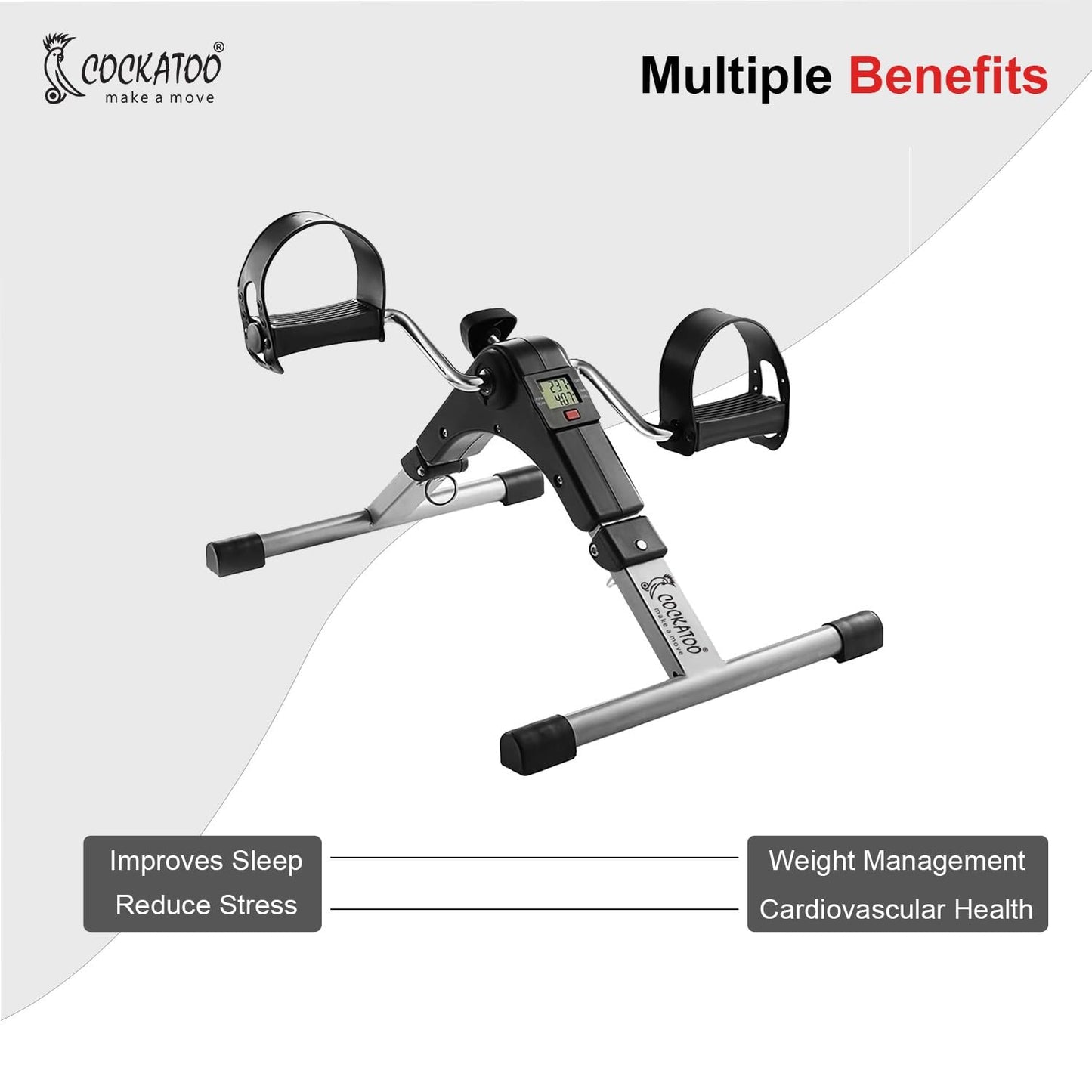 Pedal Exercise Cycle with Handle | Home Fitness Trainer for Arms & Legs