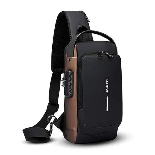 Anti-Theft Sling Bag with USB Charging Port – Crossbody Chest Bag for Men & Women
