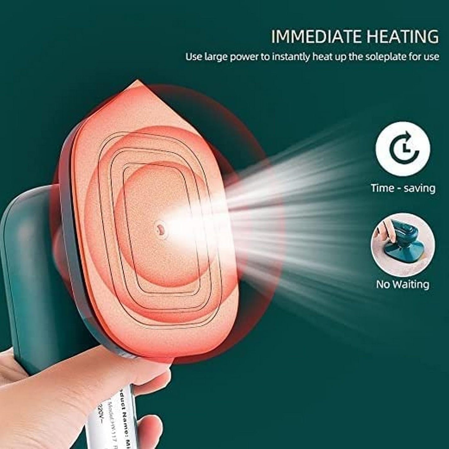 Portable Handheld Steam Iron | Mini Dry & Wet Garment Steamer for Home & Travel