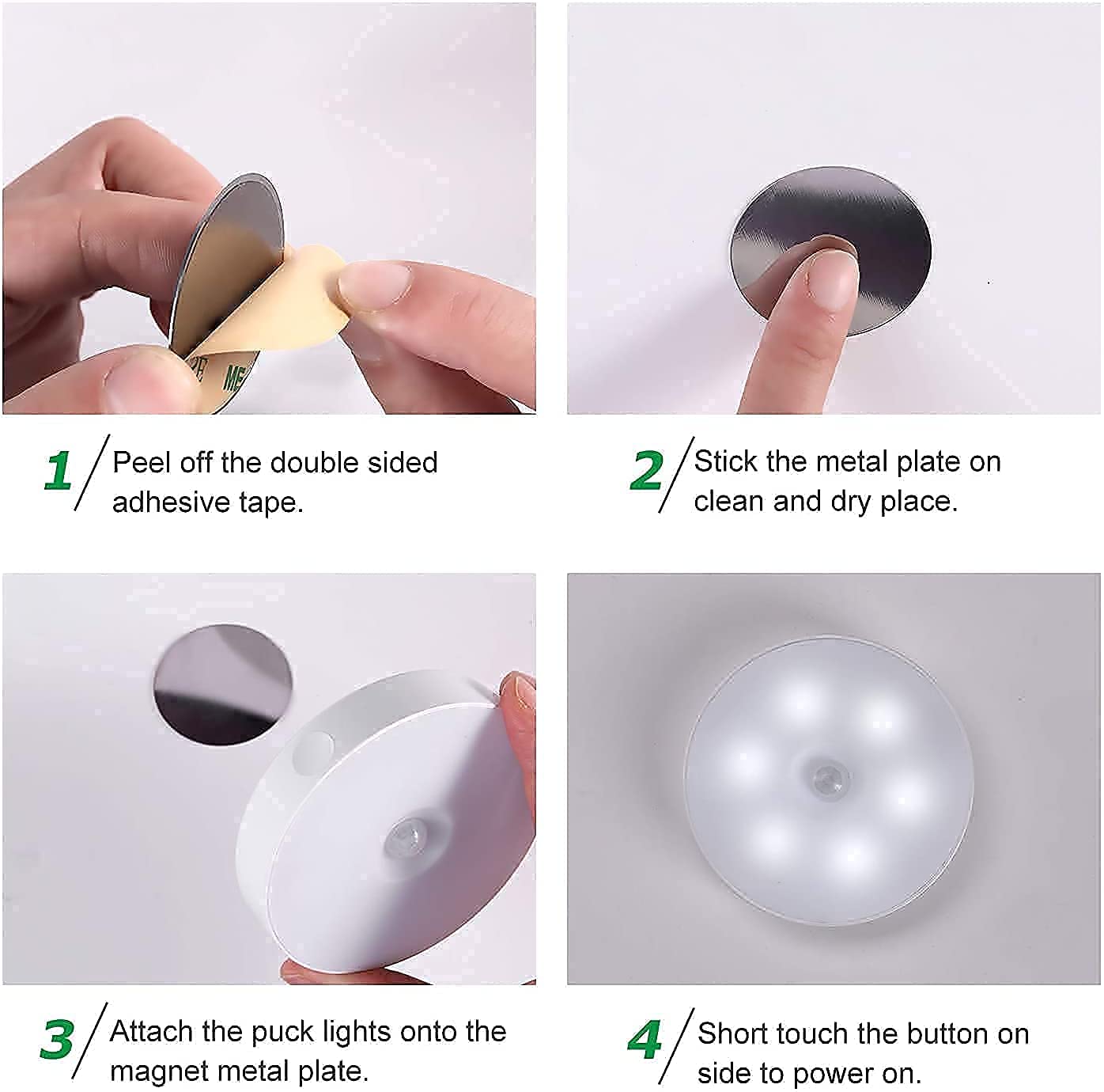Wireless Motion Sensor Night Light | USB Rechargeable LED Wall Lamp for Home