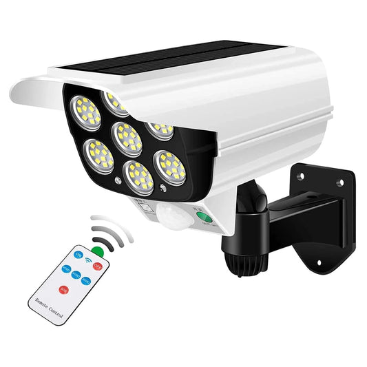 77 LED Solar Motion Sensor Security Light – IP66 Waterproof Outdoor Spotlight with Remote Control