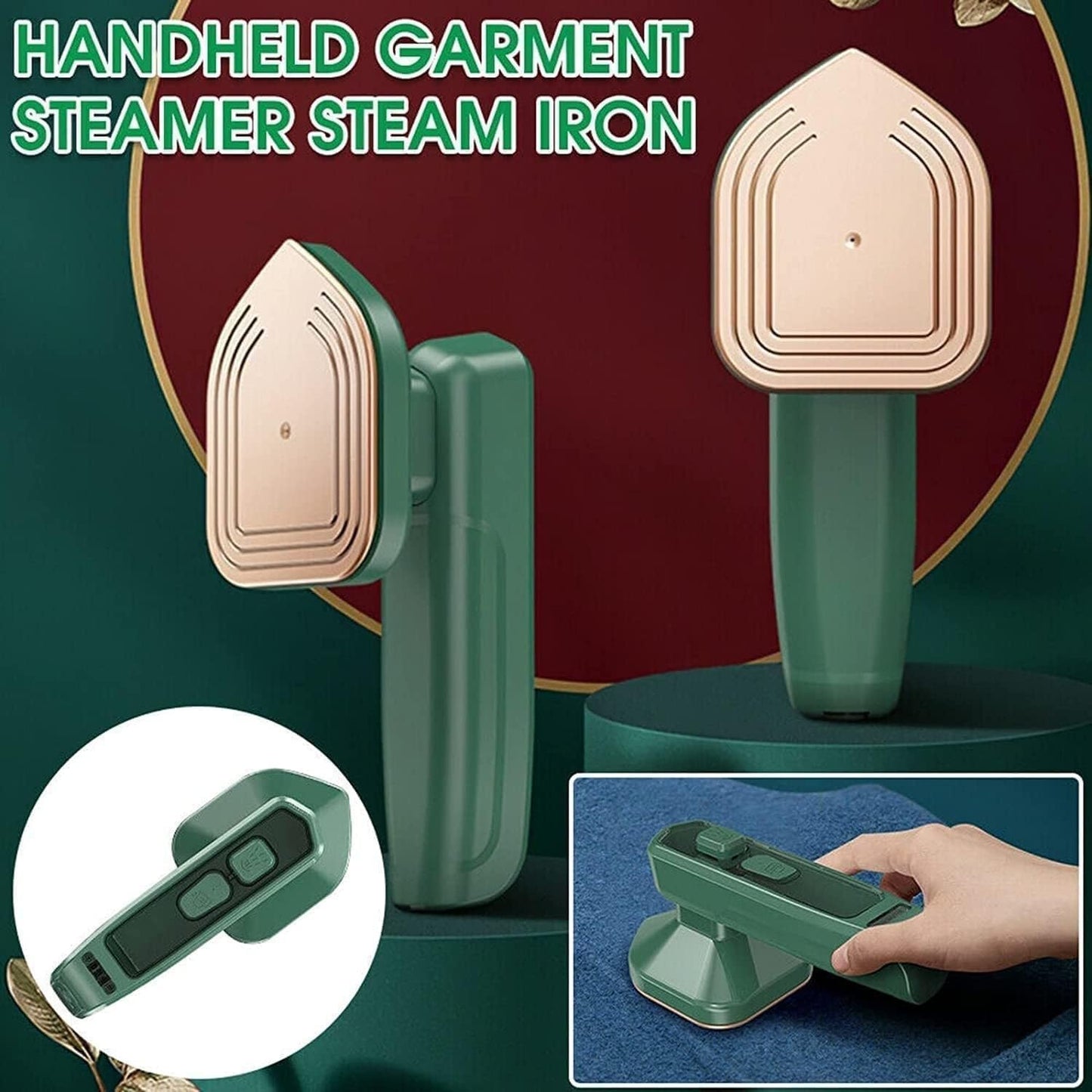 Portable Handheld Steam Iron | Mini Dry & Wet Garment Steamer for Home & Travel