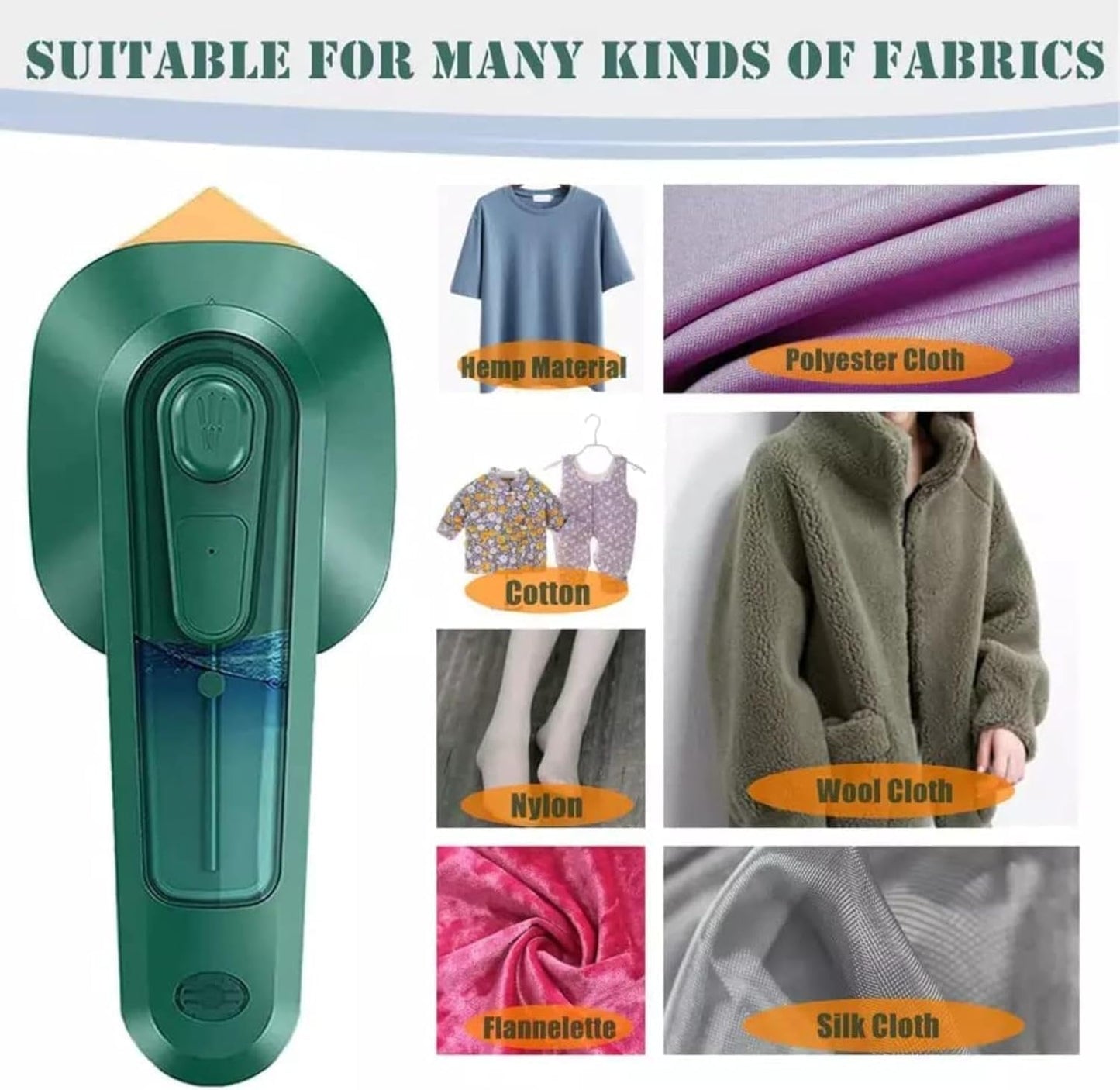 Portable Handheld Steam Iron | Mini Dry & Wet Garment Steamer for Home & Travel