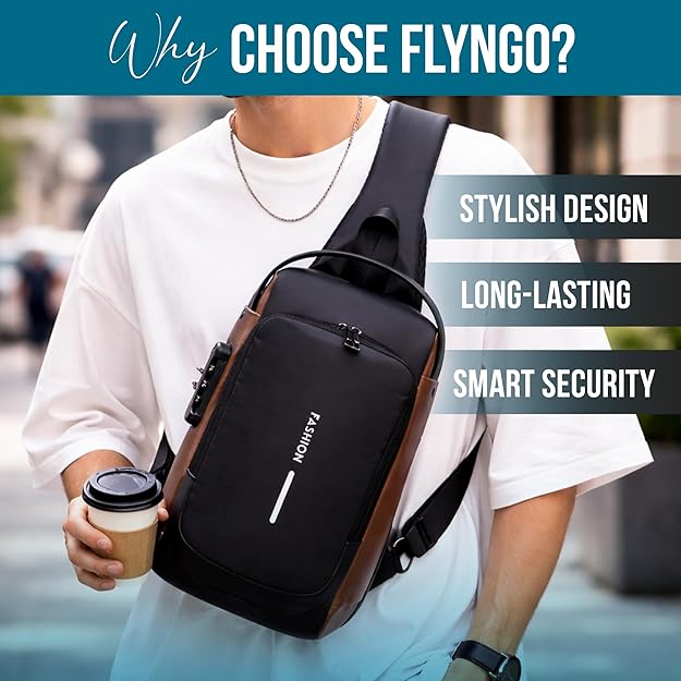 Anti-Theft Sling Bag with USB Charging Port – Crossbody Chest Bag for Men & Women