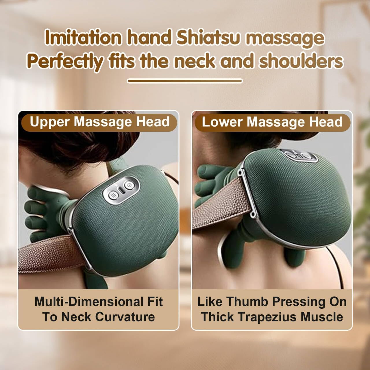 Electric Neck & Back Massager | Portable Cordless Body Massager for Pain Relief & Muscle Relaxation