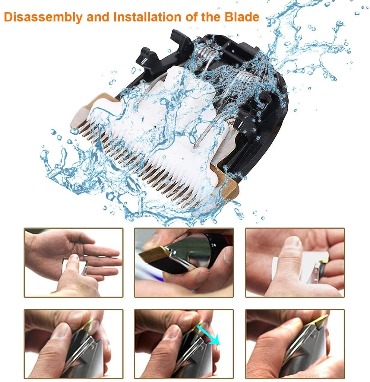 Cordless Pet Grooming Kit – Low Noise Rechargeable Dog & Cat Hair Trimmer with Titanium Blade