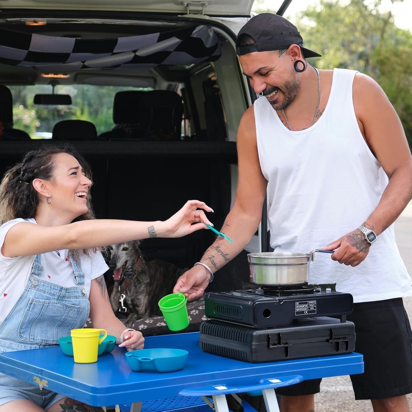2-in-1 Portable Travel Gas Stove | Butane & LPG Camping Cooking Burner