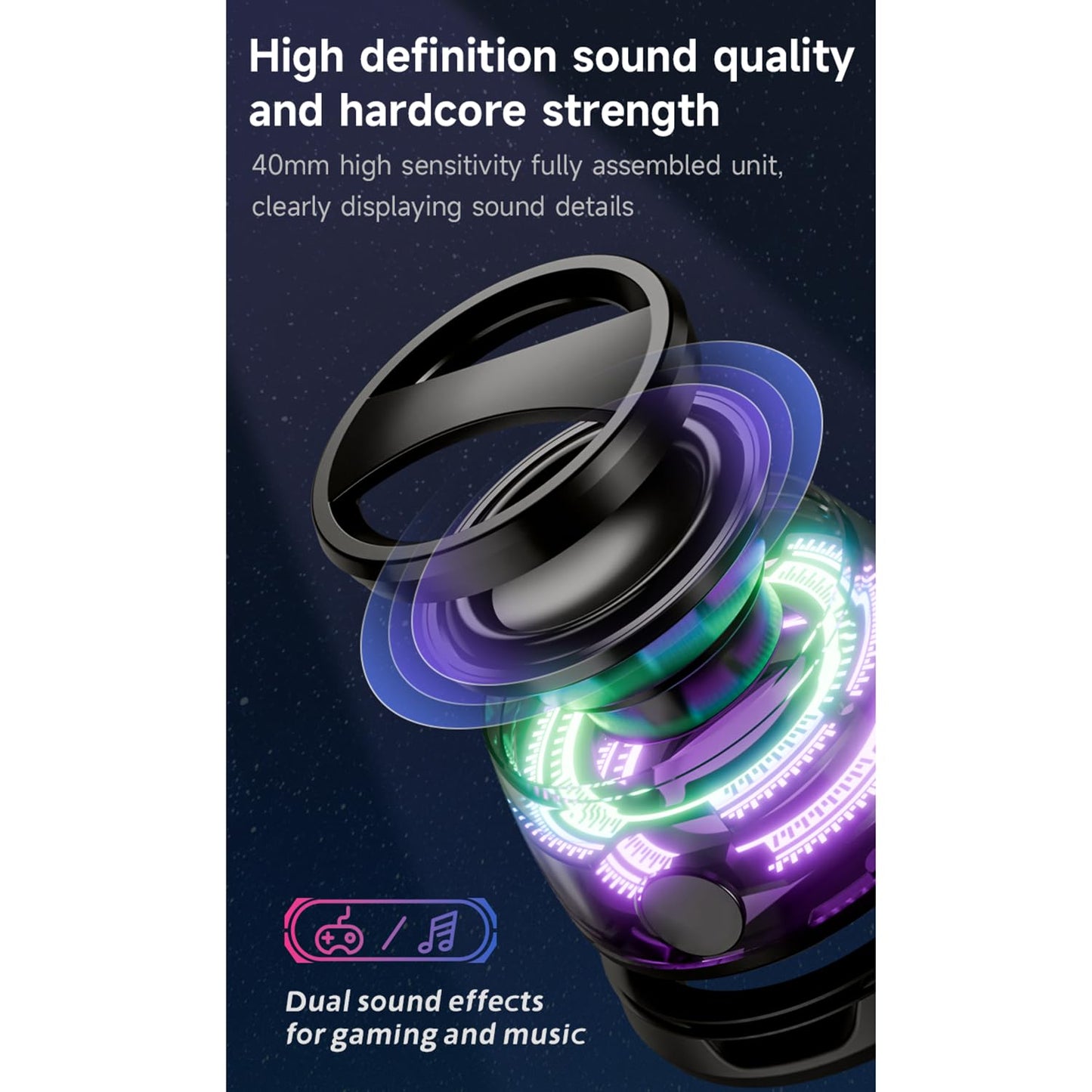 Magnetic Bluetooth Speaker | RGB Light, Phone Stand & 3D Surround Sound