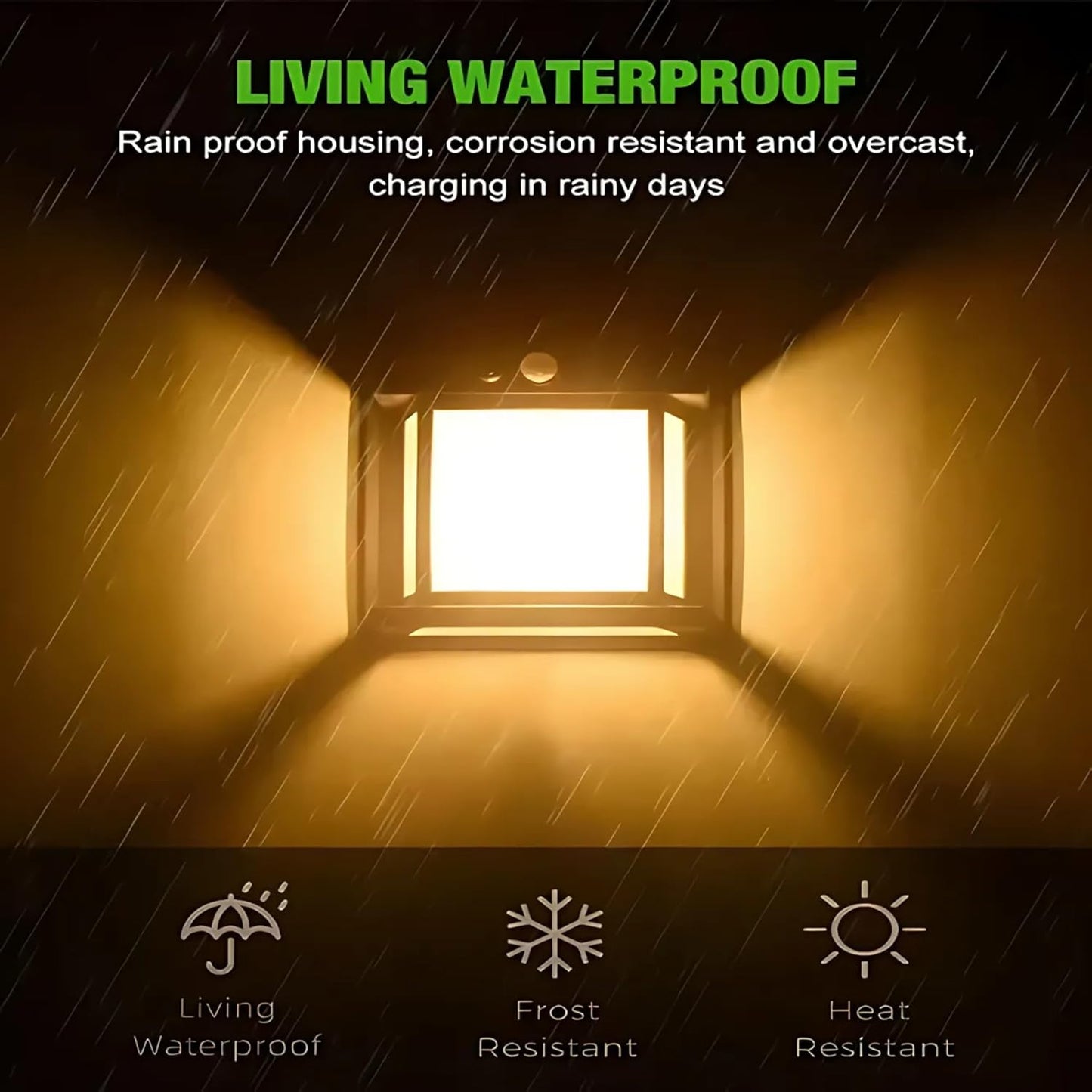 Solar Wall Light with Motion Sensor – 3 Lighting Modes Outdoor Security Lamp