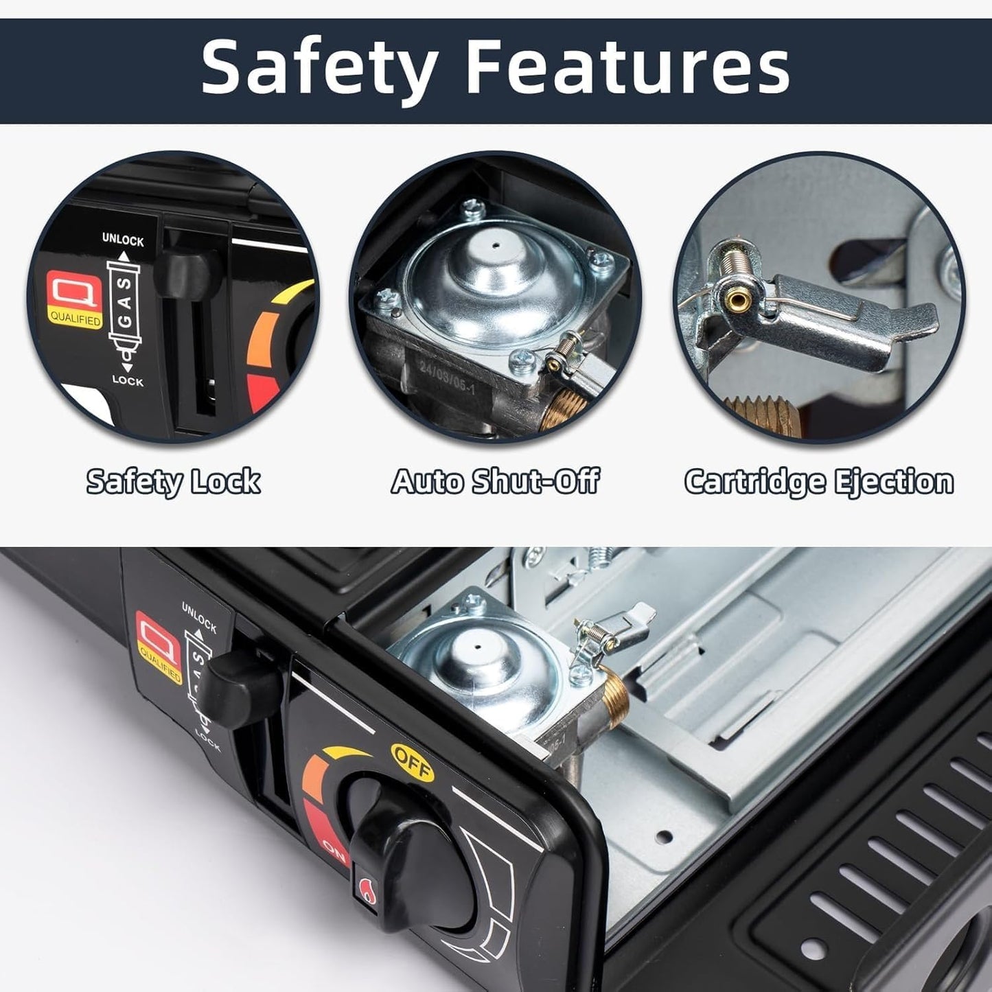 2-in-1 Portable Travel Gas Stove | Butane & LPG Camping Cooking Burner
