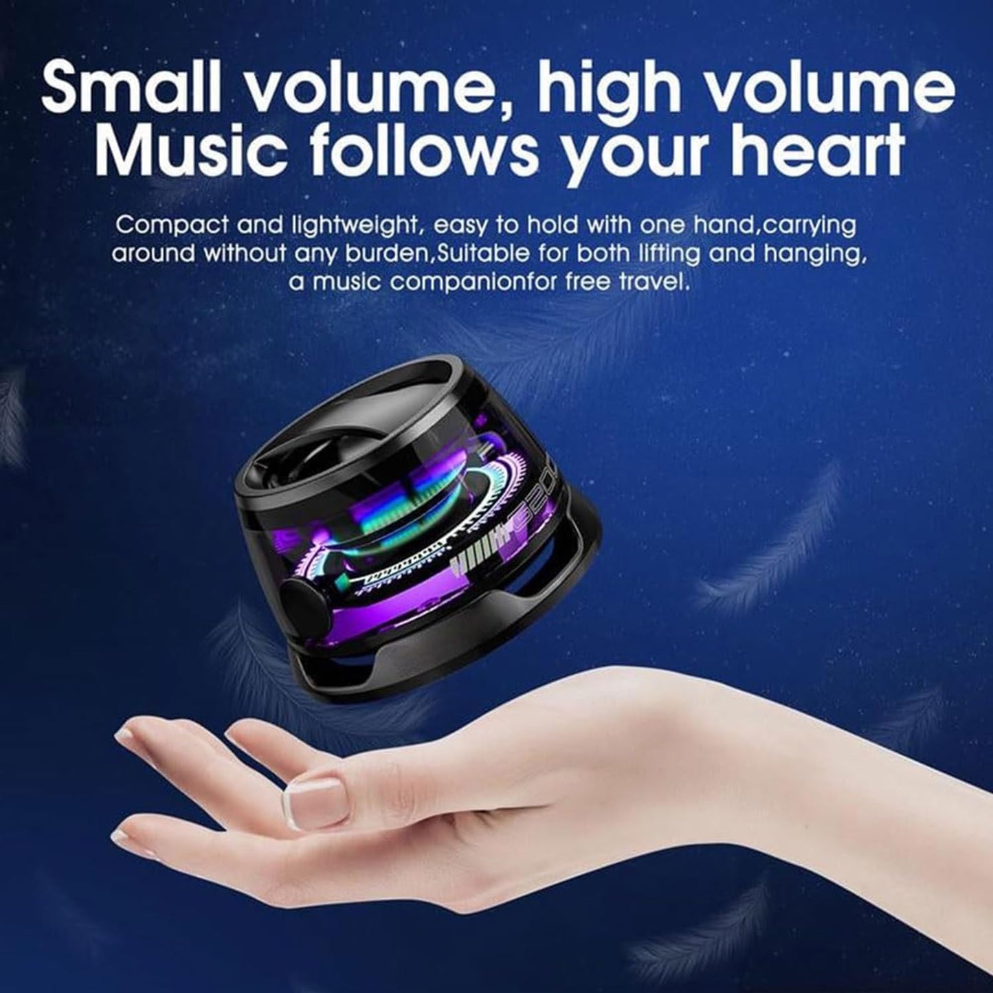 Magnetic Bluetooth Speaker | RGB Light, Phone Stand & 3D Surround Sound
