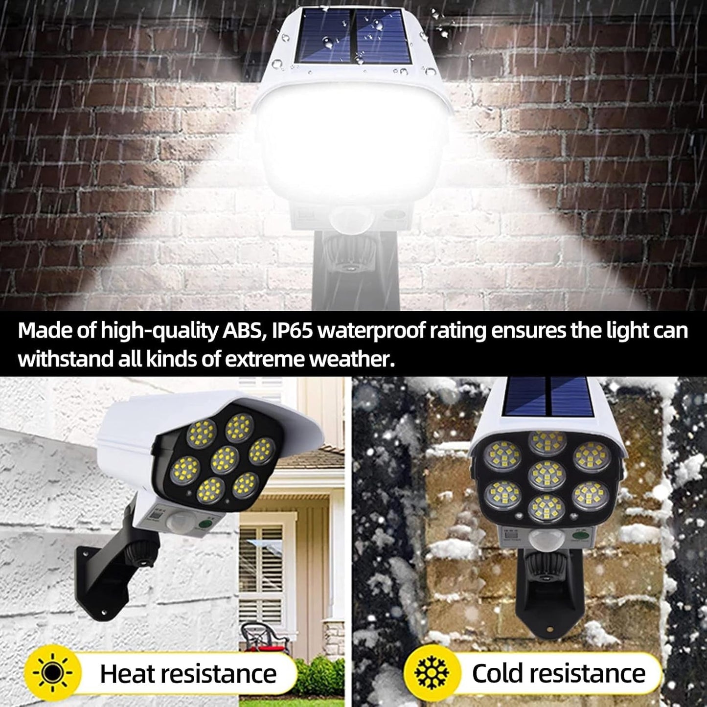 77 LED Solar Motion Sensor Security Light – IP66 Waterproof Outdoor Spotlight with Remote Control