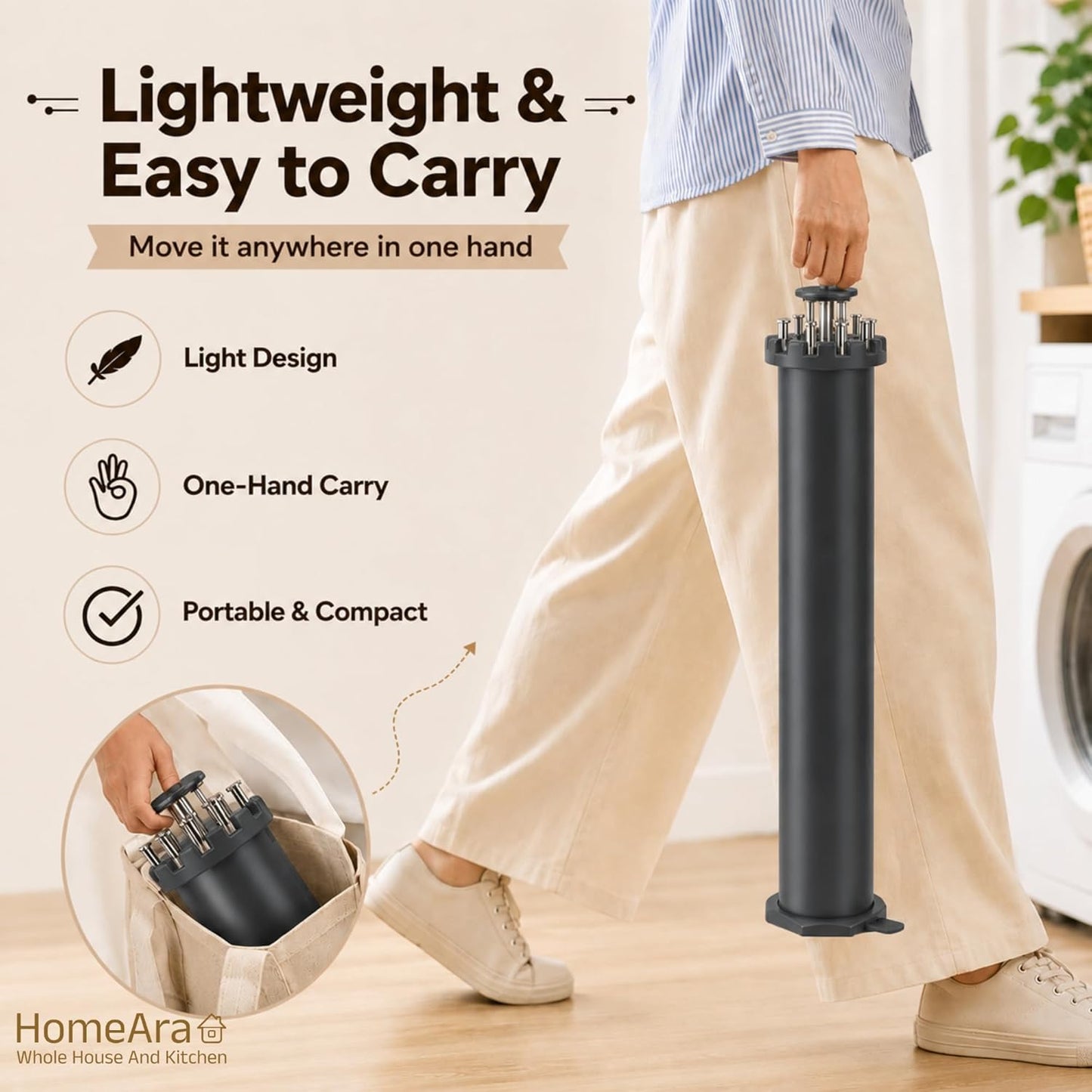 Foldable Tripod Clothes Drying Rack | 16-Rod Laundry Stand for Indoor & Outdoor Use