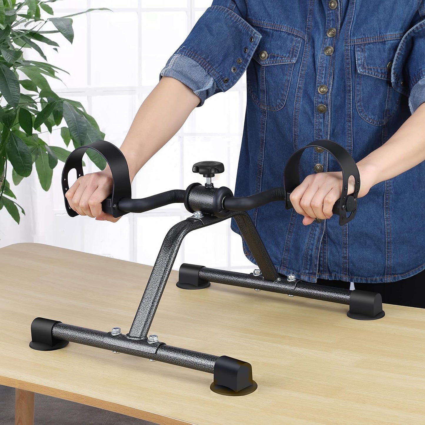 Under Desk Pedal Exerciser | Portable Mini Bike for Arm & Leg Workout