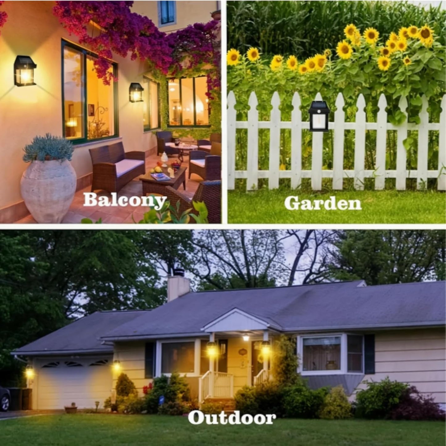 Solar Wall Light with Motion Sensor – 3 Lighting Modes Outdoor Security Lamp
