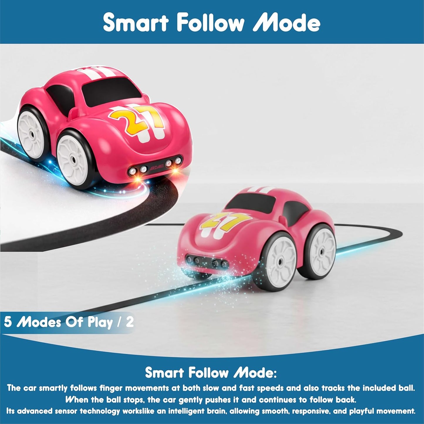 Magic Induction RC Car | Smart Sensor Toy Car with Line Tracking & Follow Me Mode