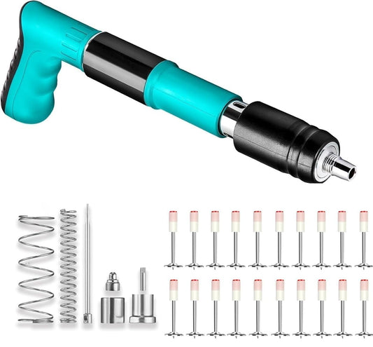 Portable Mini Nail Gun Kit with Nails | Concrete, Brick & Wood Fastening Tool