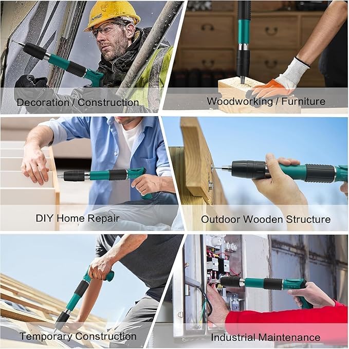 Portable Mini Nail Gun Kit with Nails | Concrete, Brick & Wood Fastening Tool