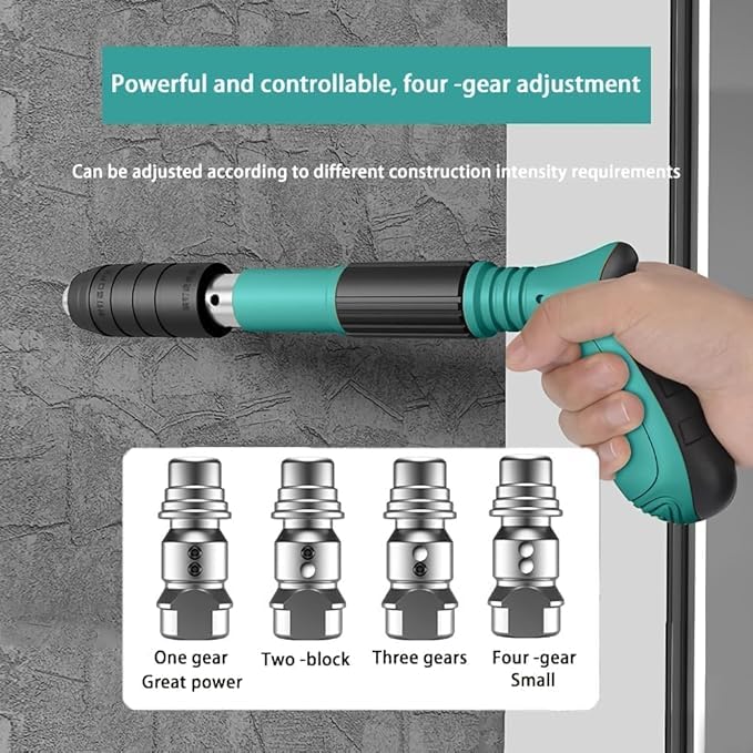 Portable Mini Nail Gun Kit with Nails | Concrete, Brick & Wood Fastening Tool