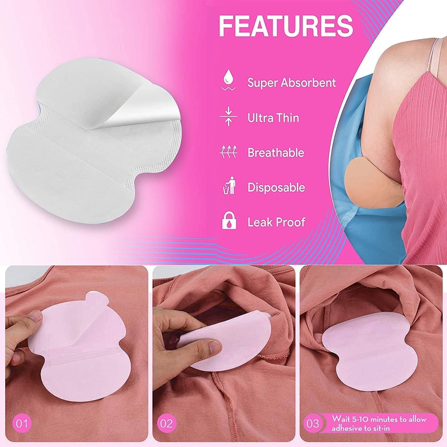 Disposable Underarm Sweat Pads –